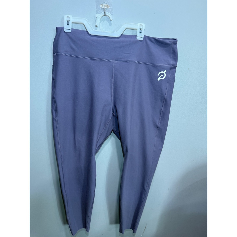Peloton Womens 3X High Waisted Side Pocket‎ Leggings Purple Activewear RN 150110
